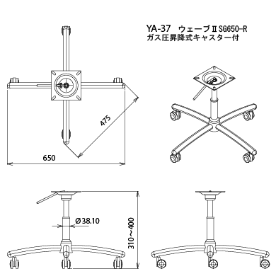 テーブル脚-図面