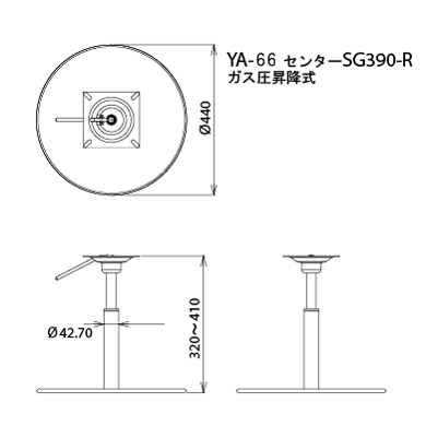 テーブル脚-図面