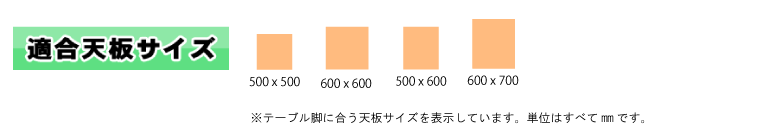 適合天板のリスト