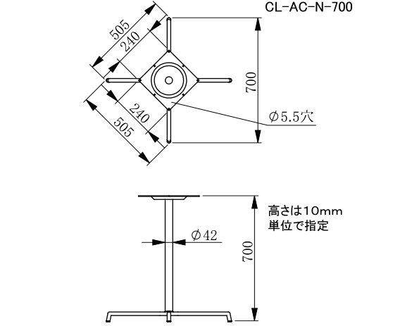 HHAYASHI_CL-AC-N-700の図面